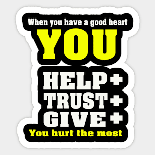 you helped and trust Sticker